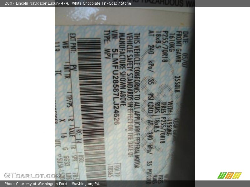 White Chocolate Tri-Coat / Stone 2007 Lincoln Navigator Luxury 4x4