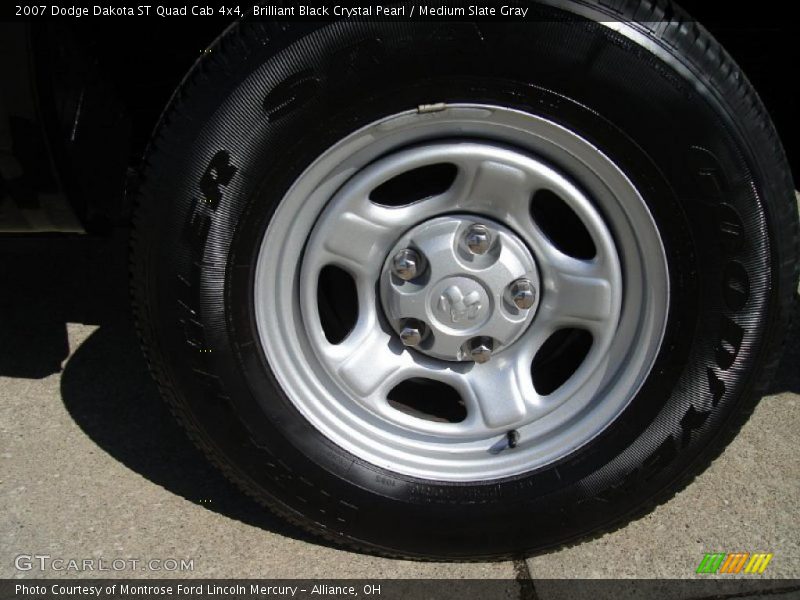Brilliant Black Crystal Pearl / Medium Slate Gray 2007 Dodge Dakota ST Quad Cab 4x4