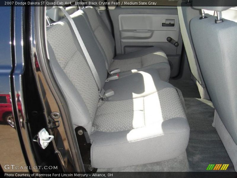 Brilliant Black Crystal Pearl / Medium Slate Gray 2007 Dodge Dakota ST Quad Cab 4x4