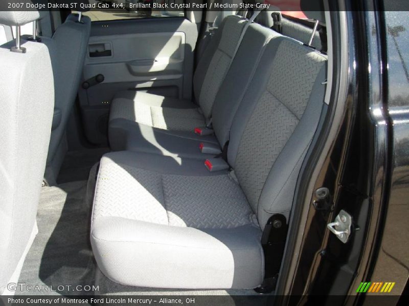 Brilliant Black Crystal Pearl / Medium Slate Gray 2007 Dodge Dakota ST Quad Cab 4x4