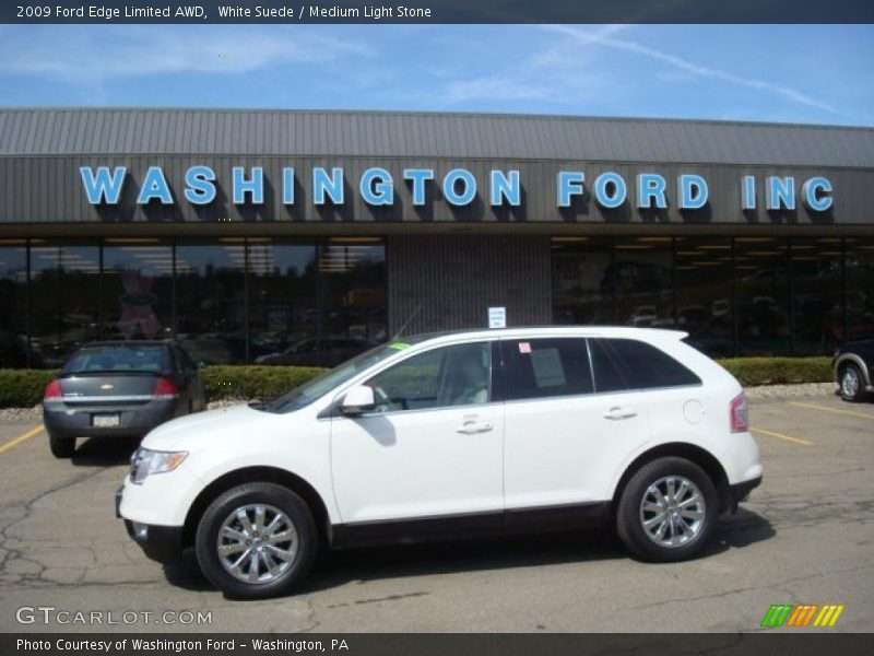 White Suede / Medium Light Stone 2009 Ford Edge Limited AWD