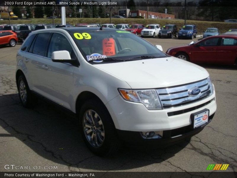 White Suede / Medium Light Stone 2009 Ford Edge Limited AWD