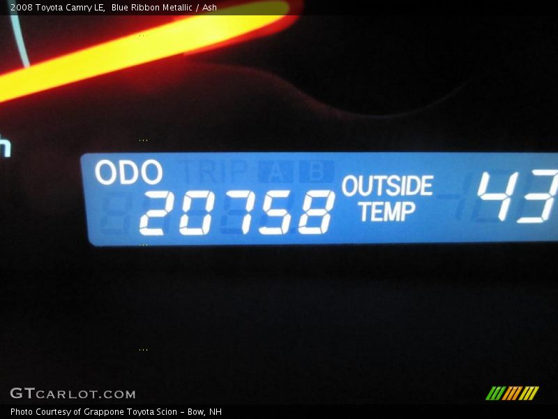 Blue Ribbon Metallic / Ash 2008 Toyota Camry LE
