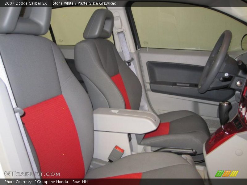 Stone White / Pastel Slate Gray/Red 2007 Dodge Caliber SXT