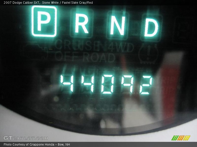 Stone White / Pastel Slate Gray/Red 2007 Dodge Caliber SXT