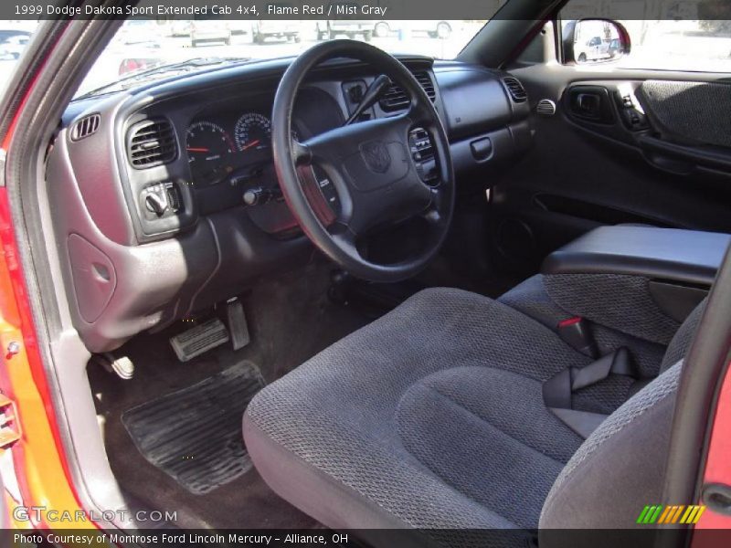 Flame Red / Mist Gray 1999 Dodge Dakota Sport Extended Cab 4x4