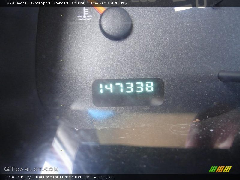Flame Red / Mist Gray 1999 Dodge Dakota Sport Extended Cab 4x4