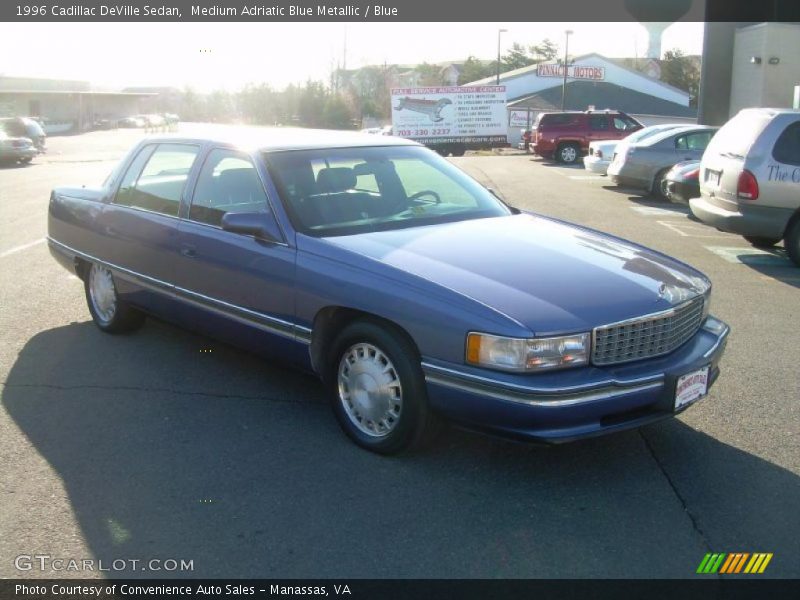 Medium Adriatic Blue Metallic / Blue 1996 Cadillac DeVille Sedan