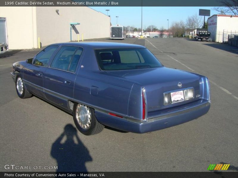 Medium Adriatic Blue Metallic / Blue 1996 Cadillac DeVille Sedan