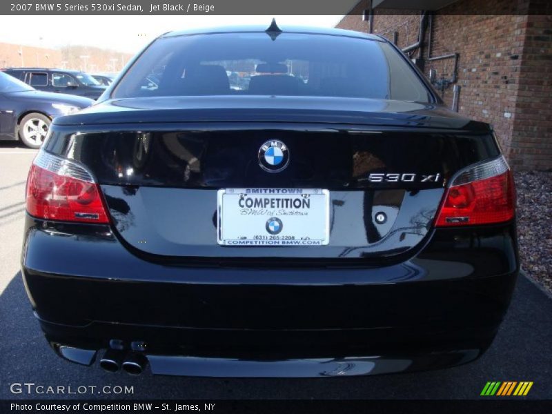 Jet Black / Beige 2007 BMW 5 Series 530xi Sedan