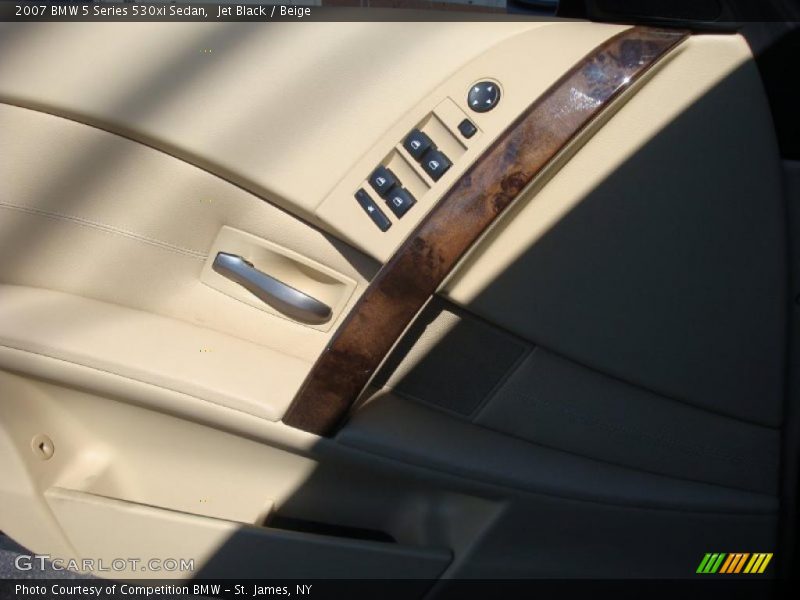 Jet Black / Beige 2007 BMW 5 Series 530xi Sedan