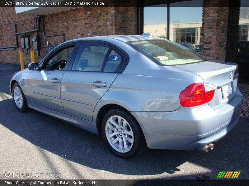 Arctic Metallic / Beige 2007 BMW 3 Series 328i Sedan