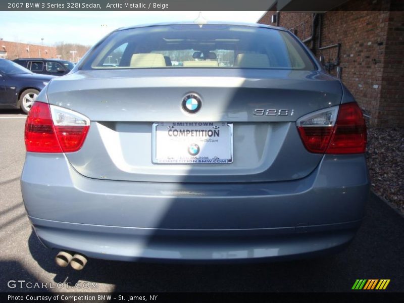 Arctic Metallic / Beige 2007 BMW 3 Series 328i Sedan