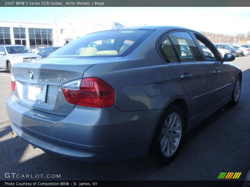 Arctic Metallic / Beige 2007 BMW 3 Series 328i Sedan
