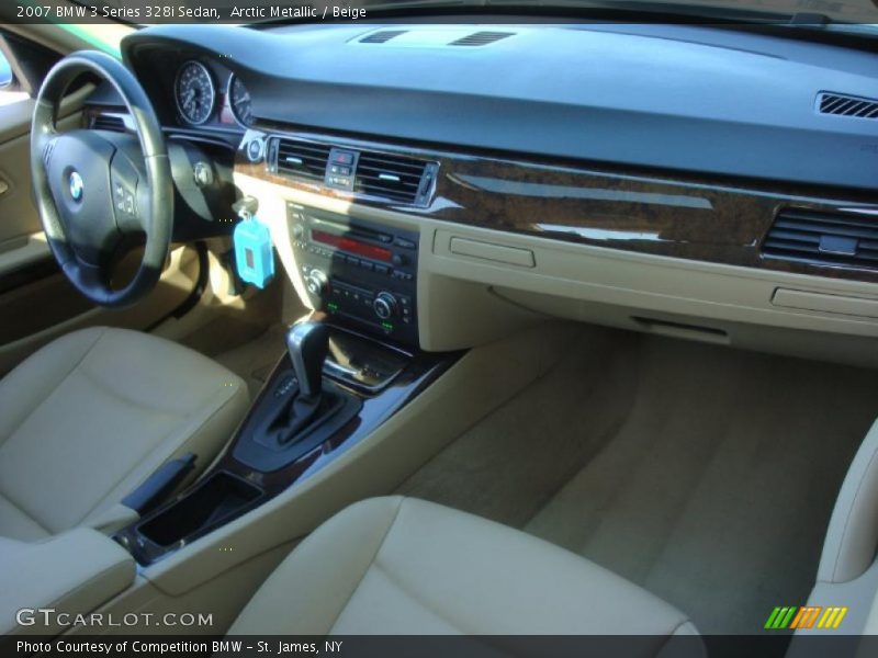 Arctic Metallic / Beige 2007 BMW 3 Series 328i Sedan