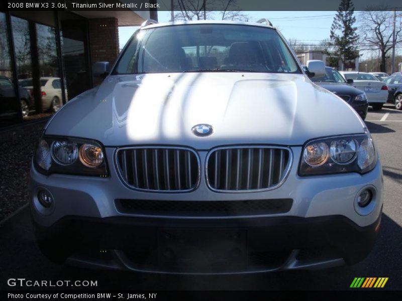 Titanium Silver Metallic / Black 2008 BMW X3 3.0si