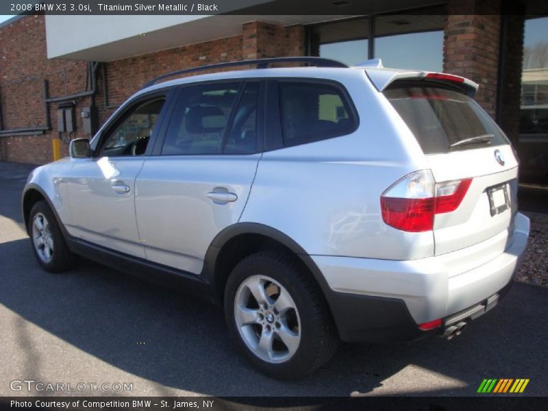 Titanium Silver Metallic / Black 2008 BMW X3 3.0si