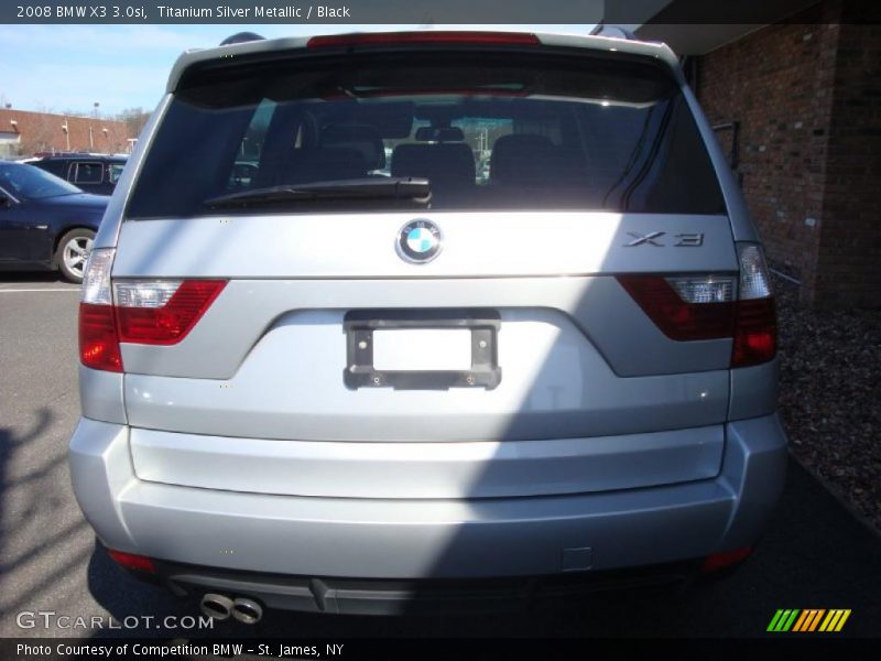Titanium Silver Metallic / Black 2008 BMW X3 3.0si