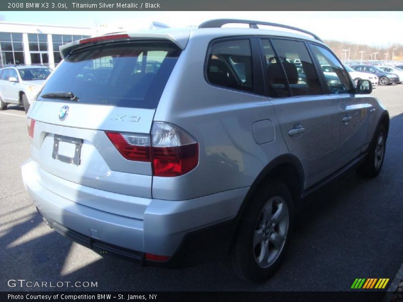 Titanium Silver Metallic / Black 2008 BMW X3 3.0si