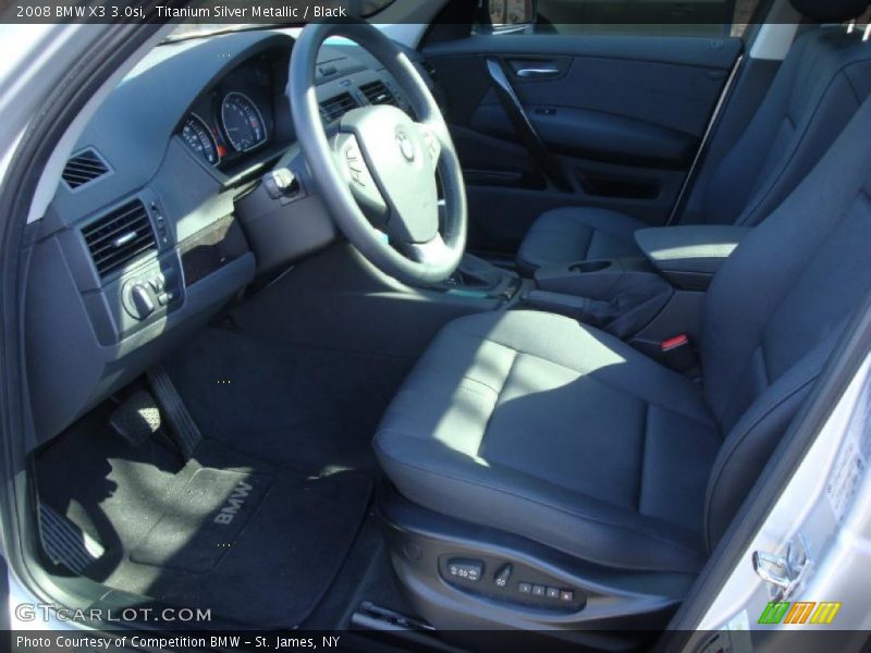 Titanium Silver Metallic / Black 2008 BMW X3 3.0si