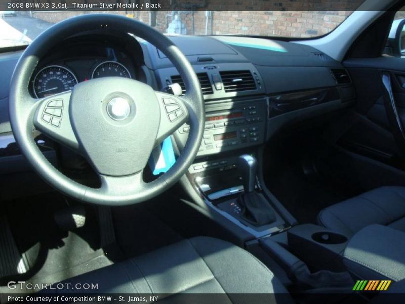 Titanium Silver Metallic / Black 2008 BMW X3 3.0si