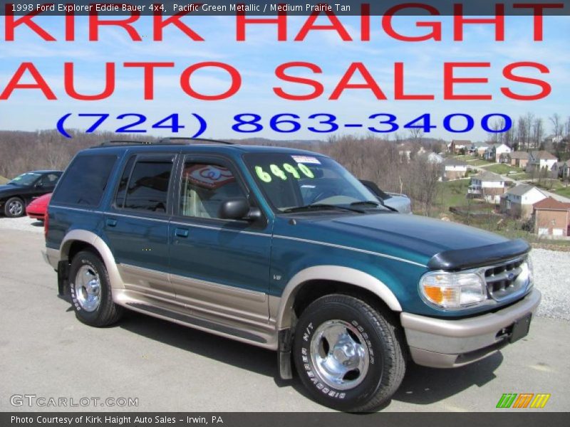 Pacific Green Metallic / Medium Prairie Tan 1998 Ford Explorer Eddie Bauer 4x4