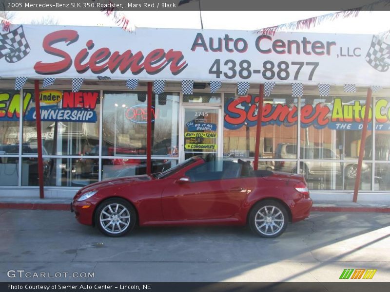 Mars Red / Black 2005 Mercedes-Benz SLK 350 Roadster