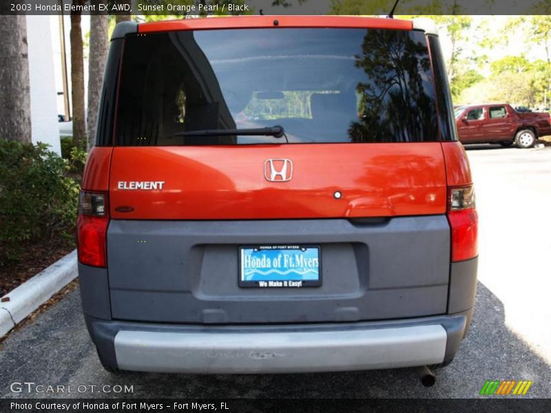 Sunset Orange Pearl / Black 2003 Honda Element EX AWD