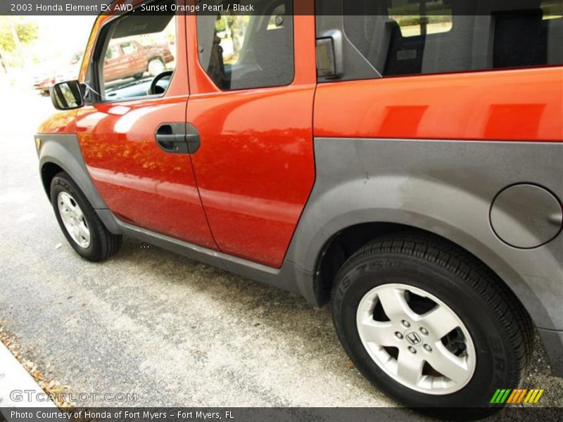 Sunset Orange Pearl / Black 2003 Honda Element EX AWD