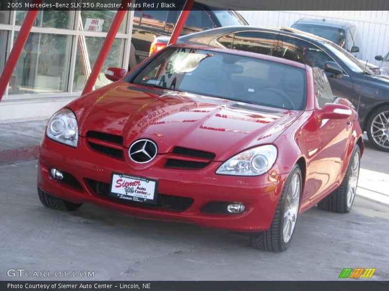 Mars Red / Black 2005 Mercedes-Benz SLK 350 Roadster