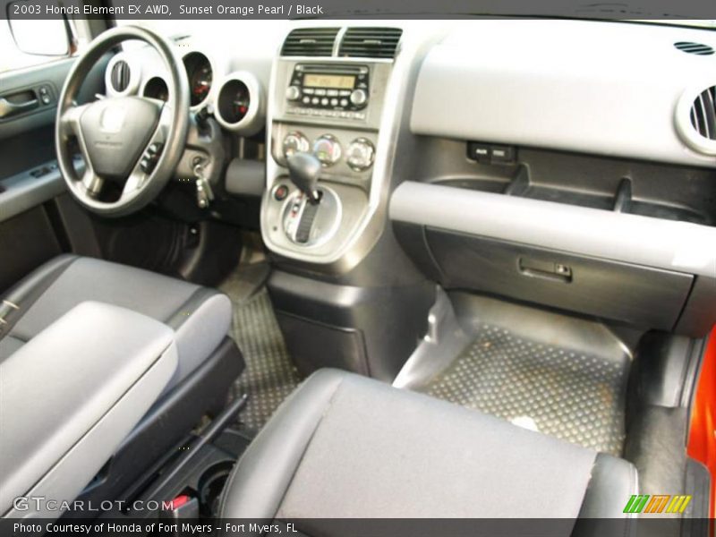 Sunset Orange Pearl / Black 2003 Honda Element EX AWD