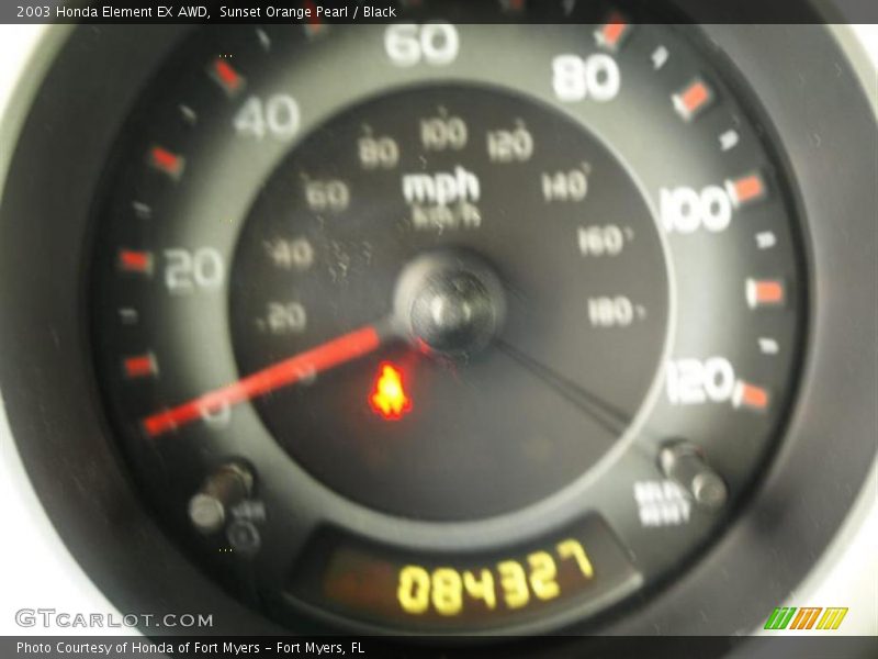 Sunset Orange Pearl / Black 2003 Honda Element EX AWD