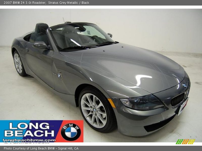 Stratus Grey Metallic / Black 2007 BMW Z4 3.0i Roadster