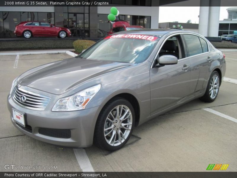 Platinum Graphite Gray / Graphite 2008 Infiniti G 35 Sedan