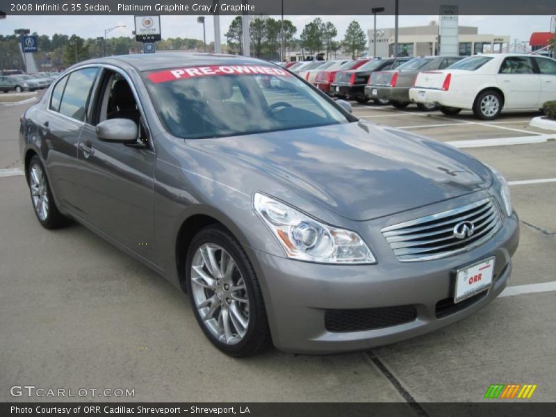 Platinum Graphite Gray / Graphite 2008 Infiniti G 35 Sedan