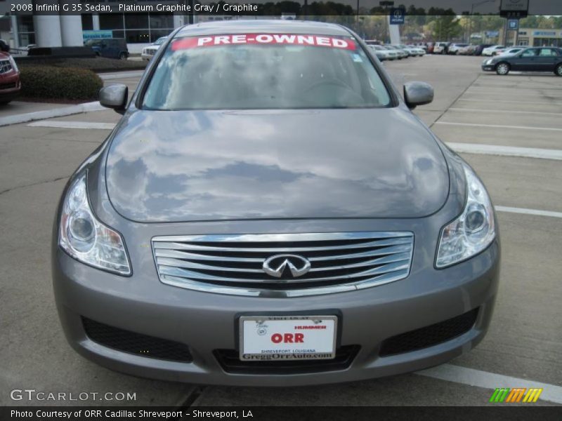 Platinum Graphite Gray / Graphite 2008 Infiniti G 35 Sedan