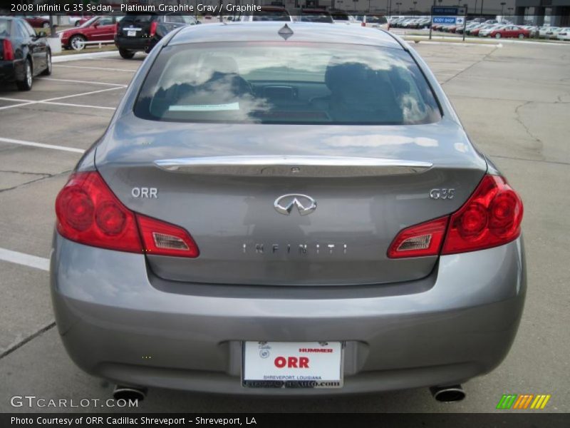 Platinum Graphite Gray / Graphite 2008 Infiniti G 35 Sedan