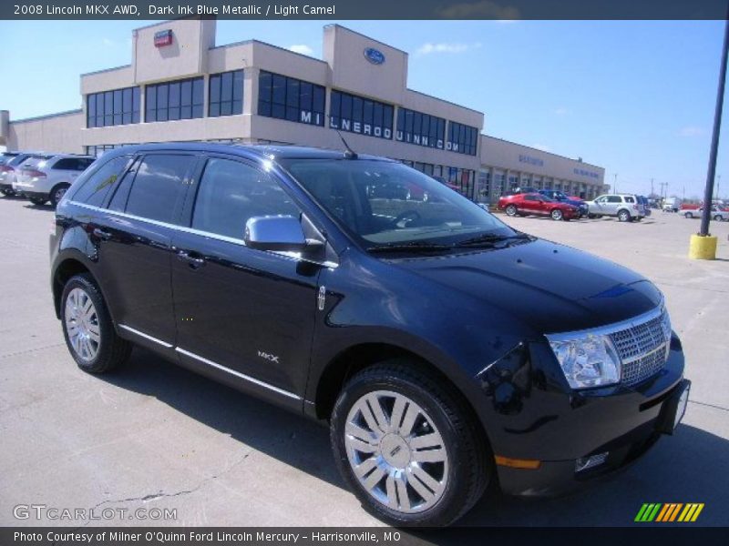 Dark Ink Blue Metallic / Light Camel 2008 Lincoln MKX AWD