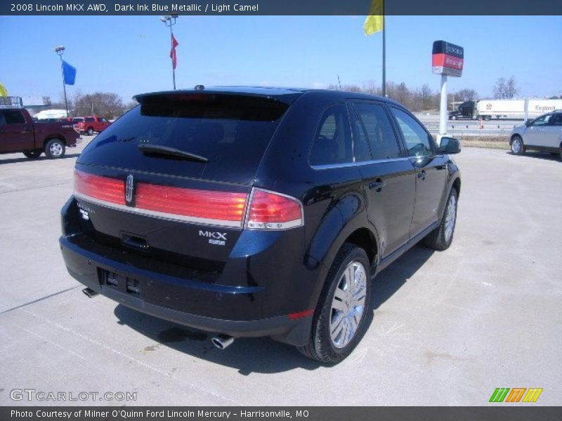 Dark Ink Blue Metallic / Light Camel 2008 Lincoln MKX AWD