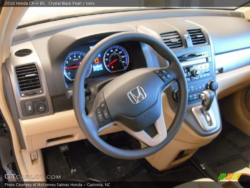 Crystal Black Pearl / Ivory 2010 Honda CR-V EX