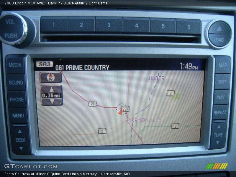 Dark Ink Blue Metallic / Light Camel 2008 Lincoln MKX AWD