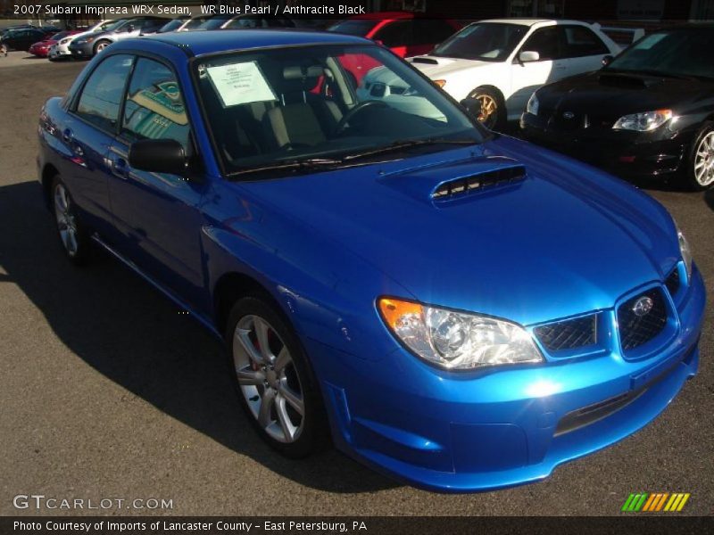 WR Blue Pearl / Anthracite Black 2007 Subaru Impreza WRX Sedan