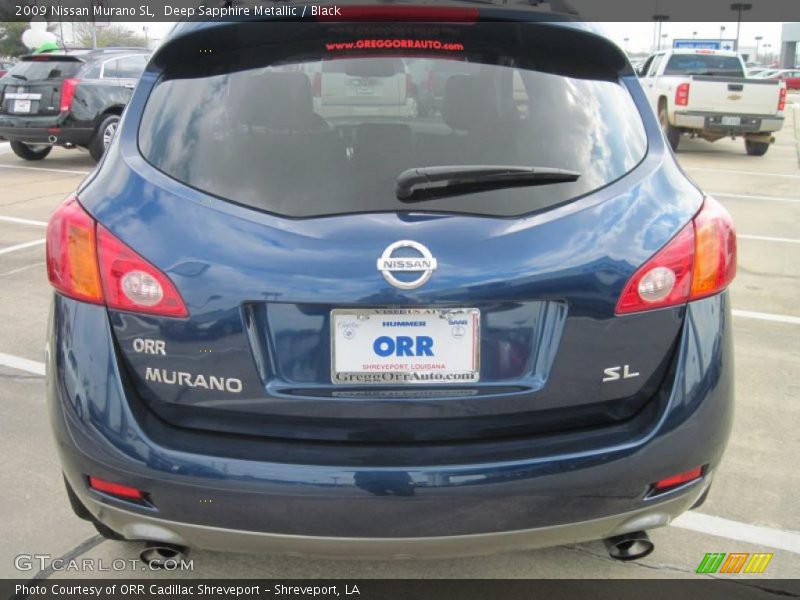 Deep Sapphire Metallic / Black 2009 Nissan Murano SL