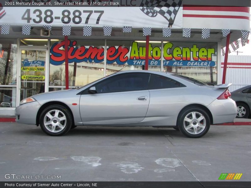 Silver Frost Metallic / Midnight Black 2001 Mercury Cougar V6