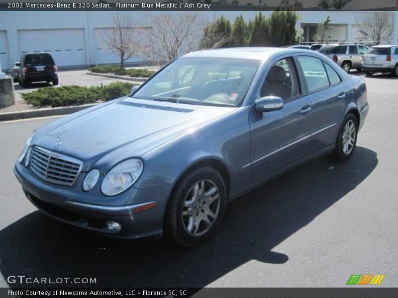 Platinum Blue Metallic / Ash Grey 2003 Mercedes-Benz E 320 Sedan