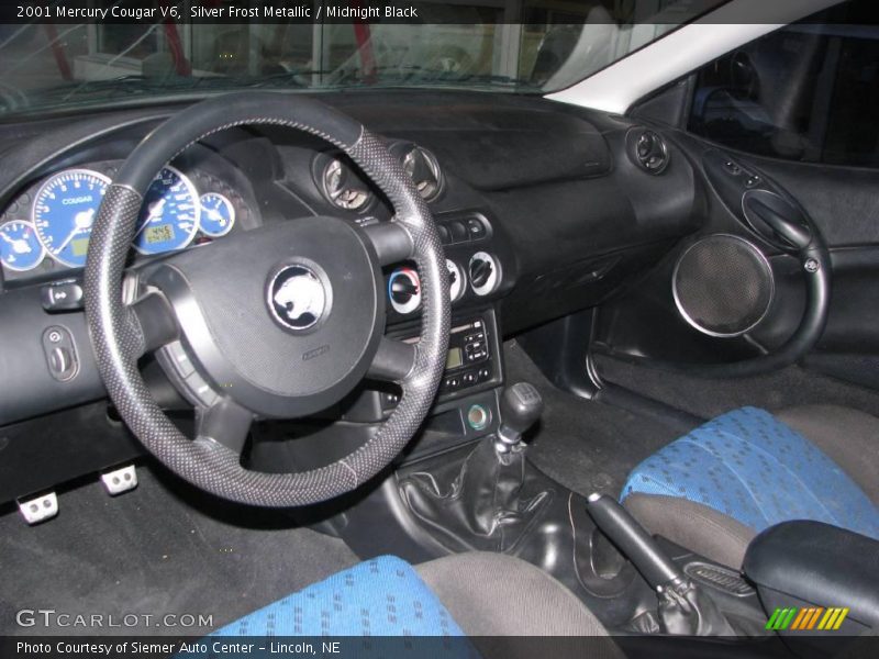 Silver Frost Metallic / Midnight Black 2001 Mercury Cougar V6