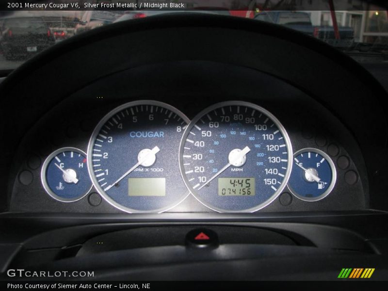 Silver Frost Metallic / Midnight Black 2001 Mercury Cougar V6
