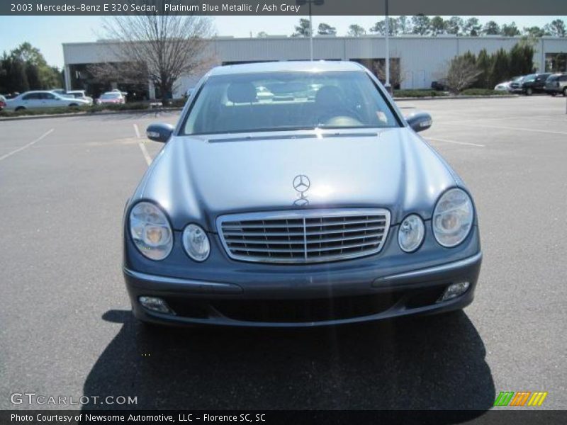 Platinum Blue Metallic / Ash Grey 2003 Mercedes-Benz E 320 Sedan