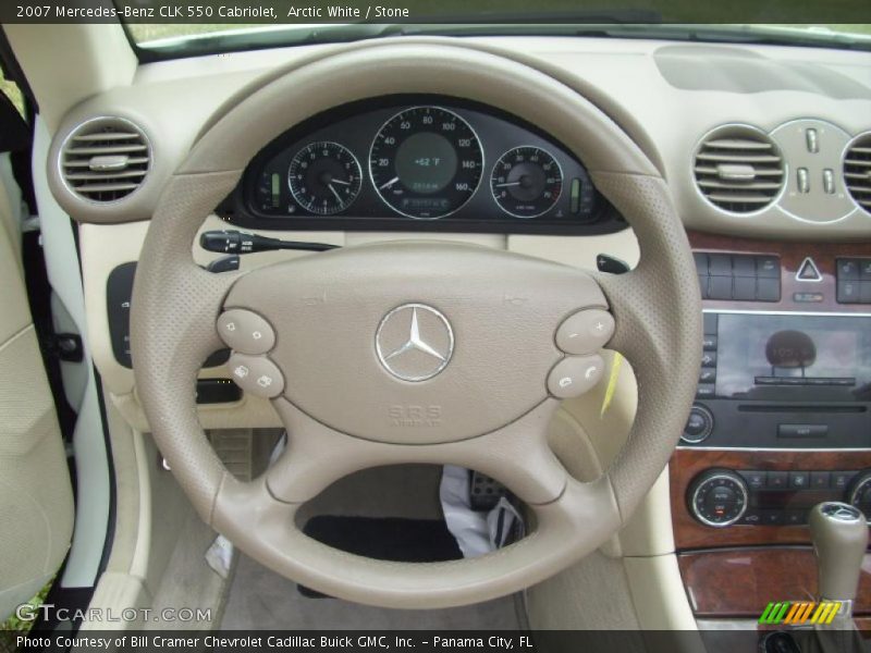 Arctic White / Stone 2007 Mercedes-Benz CLK 550 Cabriolet