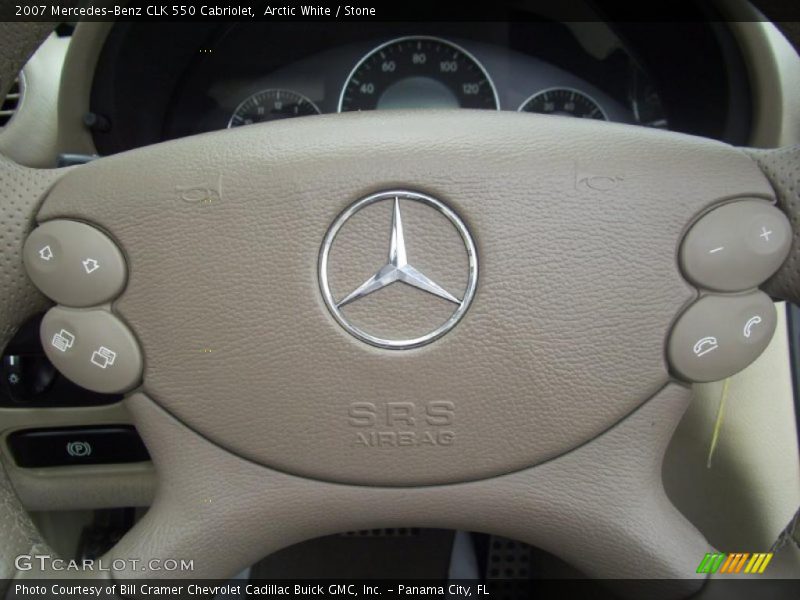 Arctic White / Stone 2007 Mercedes-Benz CLK 550 Cabriolet
